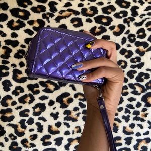 Vintage Purple Quilted Coin Purse